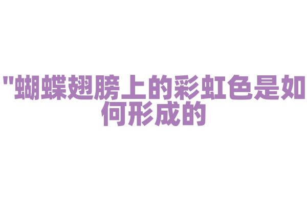 "蝴蝶翅膀上的彩虹色是如何形成的？"